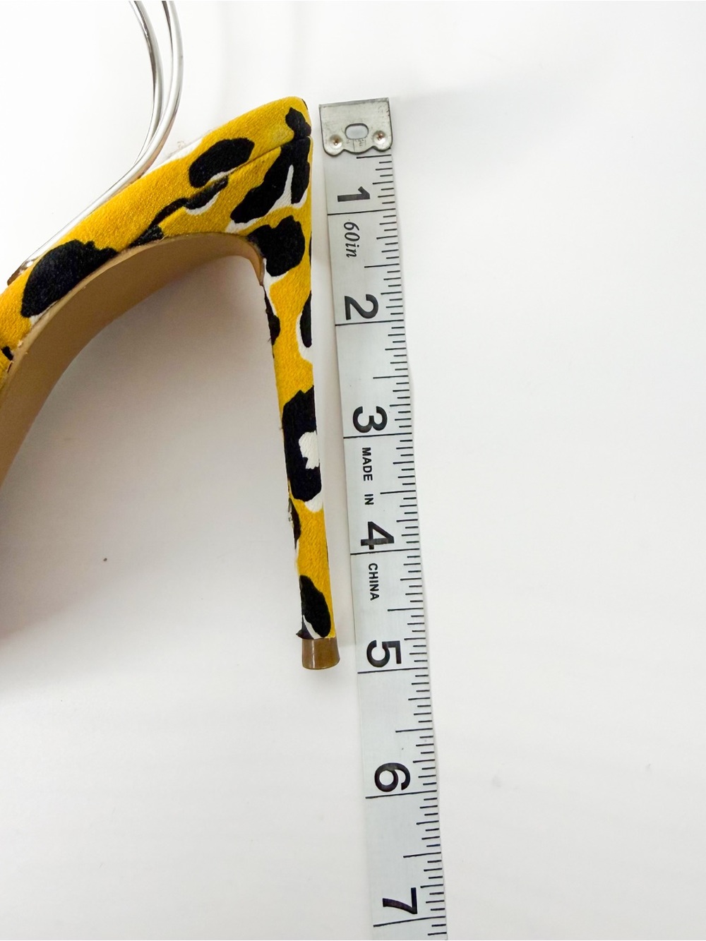 Steve Madden Yellow Leopard Print Lace-Up Heels Women’s Pumps 7.5 - Picture 7 of 8